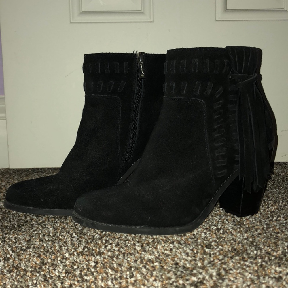 Jessica Simpson suede tassel booties